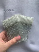 Zwellbe-Paquete de 25/50 Uds. De cepillo para maquillaje de pestañas, desechables, con mango de diamante, varitas de rímel, utensilio de extensión de pestañas