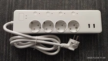 Tira de potencia inteligente con Wifi para la UE, enchufe de 16A, Monitor de potencia, USB, Cargador rápido, Control por voz, con aplicación Alexa, Google Home y Tuya
