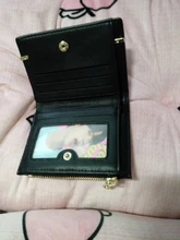 Billeteras de cuero para mujer, Mini monedero con broche, portatarjetas sólido, billeteras cortas a la moda, billetera con cremallera pequeña