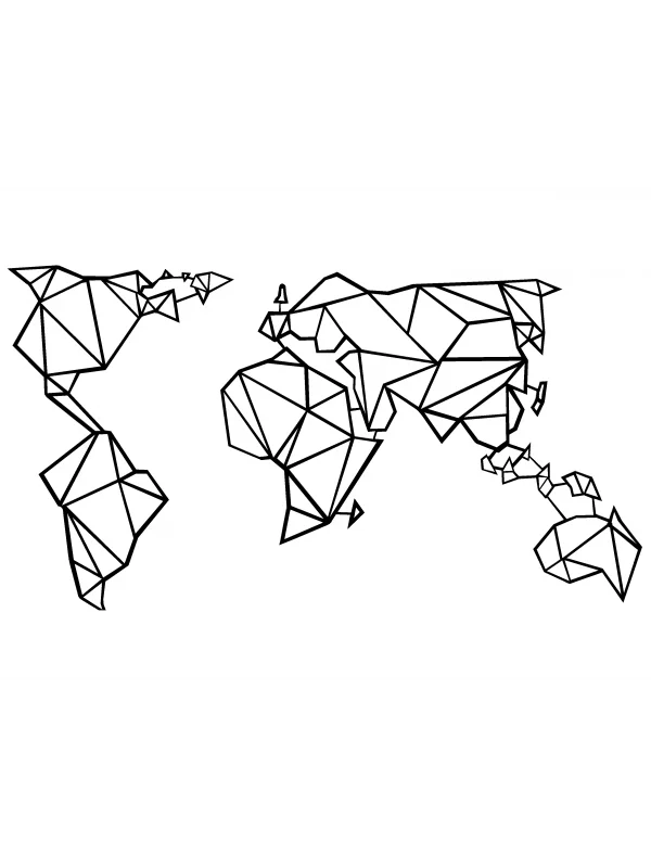 Linewallart 2 шт металлическая карта мира