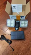 Solar-Lights Wide-Lighting IP65 Outdoor Waterproof 20w 120led with Adjustable-Head Angle