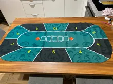 Texas Desk-Pad Poker-Mat Rubber Gaming Jack-Baccarat Black Holdem Durable Dice Home