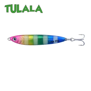 Tulala металлическая литая 20 г джиговая блесна для швартовки, литье свинца, рыбы, SeaBass, рыбалка на щуку Приманка снасти, вобберы, жесткие приманки - Цвет: Zebra Rainbow