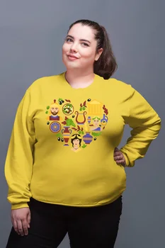 

Angemiel Wear Heart İçindeki Icons Yellow Women Sweatshirts