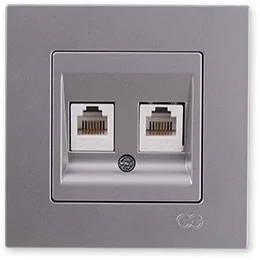 

PnpnElectrıc Gns Eqona Metallic Silver Double Numerical Telephone Socket (2x Cat3) Double Telephone Socket