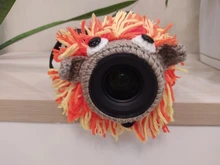 Lente de cámara de punto hecho a mano, anillo decorativo, diseño de cartón, utilería para fotos de bebé, juguete guía Adorable