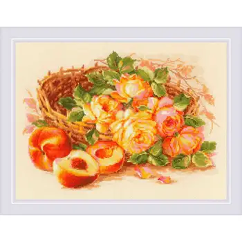 

1827 set for embroidery Riolis 'juicy Peach' 40*30 cm