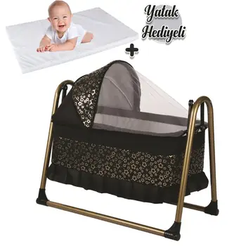 

Bebegen Gold Portable Rocking Baby Cradle Black