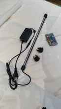 Luz RGB para acuario, lámpara de buceo con control remoto de 18-57cm, colorida, 90-260v, para plantas, pecera, uso con anfibios esenciales