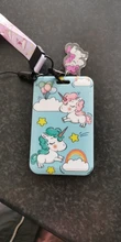 Soporte para tarjeta de identificación para mujer, funda para tarjeta de identificación con cordón, bonito unicornio, bonitas flores para el Campus, bolsa con nombre