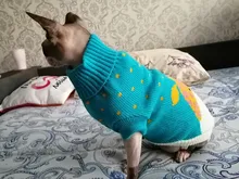 Fashion Pattern Clothes for Cats Cute Reindeer Sweater for Sphinx Cat Winter Warm Costume