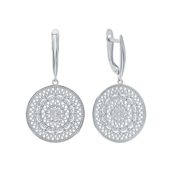 

Silver earrings with cubic zirconia sunlight sample 925