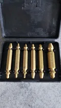 Extractor de tornillos dañados, herramienta de brocas de velocidad, doble cara, duradero, Extractor de pernos rotos, accesorios de alta resistencia, 6 uds.