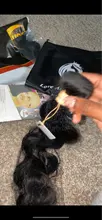 Beaudiva-extensiones de pelo ondulado brasileño con Frontal, extensiones de cabello humano de 34 y 36 pulgadas con cierre Frontal de malla