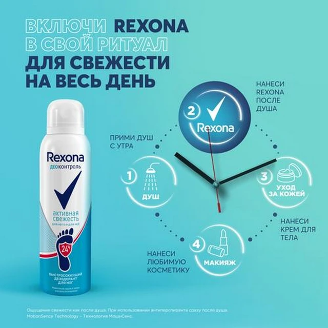 Deocontrol Deodorant Foot Spray Rexona Active Freshness 150 Ml Health And  Beauty Perfume Deodorants - Deodorants - AliExpress