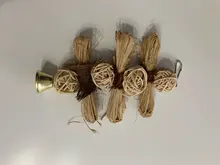 Natural mastica juguetes para mascotas pájaro loro guacamayo Africana Grey Budgie periquito cacatúas Conure Agapornis muerde Swing jaulas Juguetes