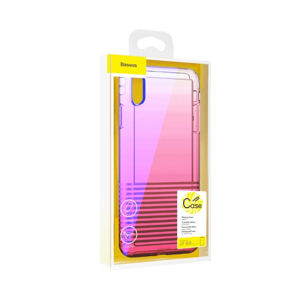 Чехол Baseus Colorful airbag protection Case For iP XR 6.1inch WIAPIPH61-XC04(Розовый