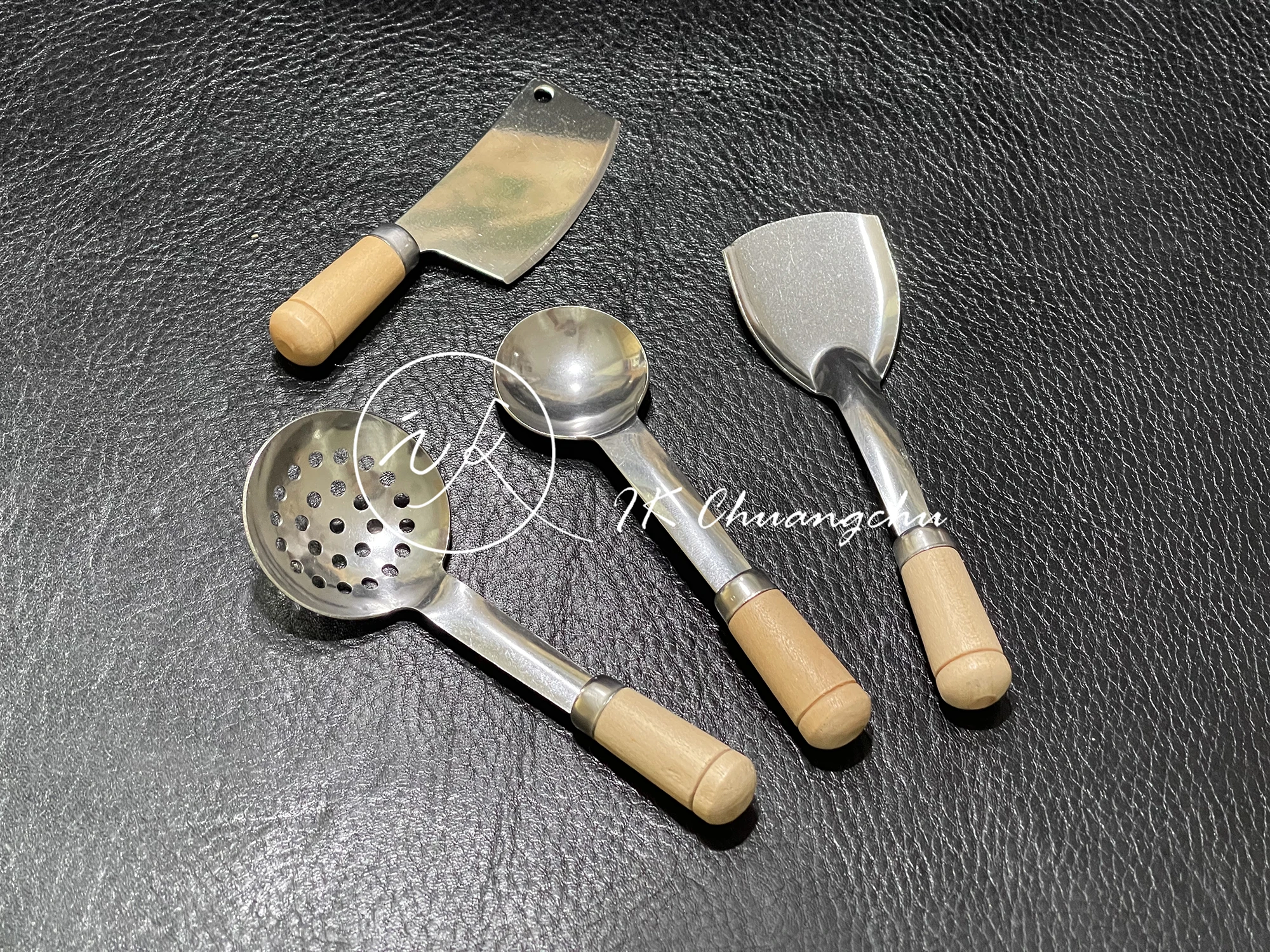 balloon whisk IK 5PCS Mini Kitchenware Stainless Steel Kitchen Spoon Spatula Cooking Accessories Cleaver Meat Vegetable Knife wooden kitchen utensils Kitchen Tools & Gadgets