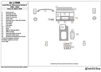 

Interior trim for Land Rover Discovery 1999-2004. Set L1048.