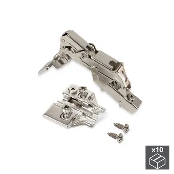 

Lot of 10 hinges elbow X91 Emuca opening 165 ° with soft closing and supplements Euro regulation eccentric