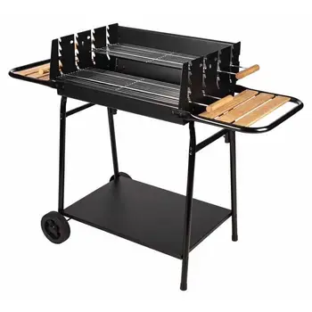 

Charcoal BBQ JAVA bowl steel trolley with wheels-62x46 cm