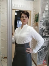 Blouses Shirts Spring Casual Tops Long-Sleeve Foxmertor Women 100%Cotton Pocket Blusas