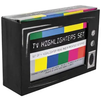 

Tv Highlighter Desk Set (set 4 highlighters)