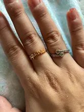 Cobre dorado sencillos con letras para mujeres, anillos abiertos con índice, Tauro, cáncer, acuario, Leo, capricornio, piscis, Virgo, Gemini, Libra