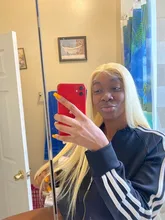 28 30 32 34 pulgadas recto 613 rubia frente de encaje pelucas de cabello humano transparente Virgen sin costuras cierre Frontal peluca Pre arrancado bebé