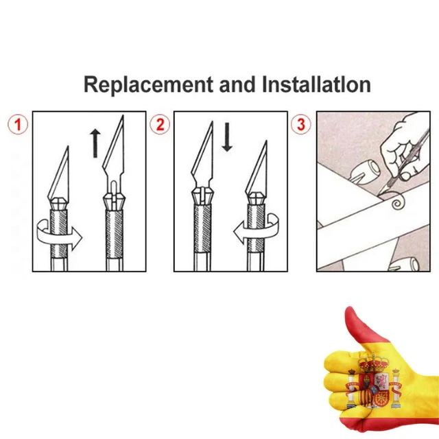 Cutter Precision Modelismo Hobby Juego de Herramientas de Bisturí 7 piezas  Cuchillas Antideslizante para Manualidades - AliExpress