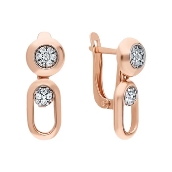 

Silver earrings with cubic zirconia sunlight sample 925