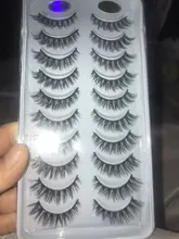 Pestañas postizas naturales, maquillaje largo 3d, extensión de pestañas de visón para belleza 54, 2/5/10 pares