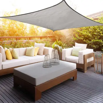 

Fly cover candle Rectangular 2x3m outdoor shade sail Patio Garden Protection UV PES waterproof, color Grey