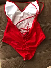 Bañador de una pieza liso para mujer, traje de baño Sexy, de corte alto Monokini, Vintage, brasileño, para playa, 2020