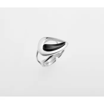 

FINK silver and jet ring