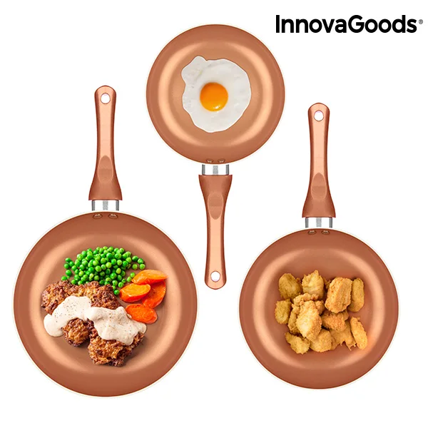 Набор сковородок с медным эффектом InnovaGoods(5 шт.) InnovaGoods