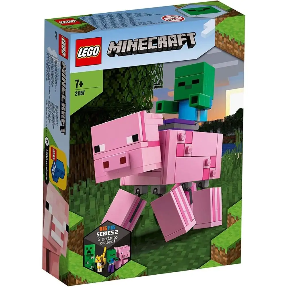 Lego Minecraft, BigFit pig and bebe zombie Lego 21157, 159 pieces Lego, Minecraft, building toy, lego Minecraft figures Lego Minecraft, BigFit pig and bebe zombie Lego 21157, 159 pieces Lego, Minecraft, building toy, lego Minecraft figures