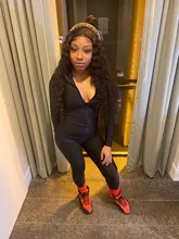 Melodie 28 30 32 pulgadas onda profunda mechones con cierre brasileño de la Virgen del pelo humano Frontal rizado mechones y 4X4 cierre