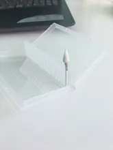 Caja de almacenamiento de plástico con 20 ranuras para broca de uñas, contenedor de cortadores para manicura, accesorios para uñas, herramienta artística