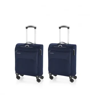 

Set 2 Suitcases Cabin Soft 4R Gabol Zambia Blue