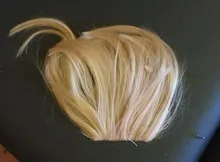 Buqi-flequillo falso para mujer adulta, pinza con flecos, flequillo, negro, marrón, Rubio, accesorios para el cabello