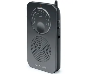 

MUSE M-01 RS BLACK ANALOG RADIUS POCKET FM/AM WITH BUILT-IN SPEAKER