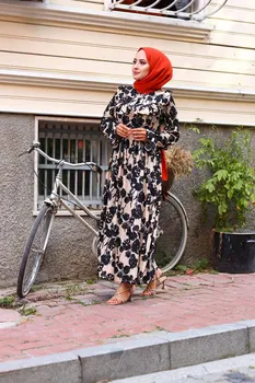 

Women Arabic Hijab Dress Fast Shipping First Class English Cotton فساتين طويله Muslim Abaya امرأة اللباس Long Dresses Fashion