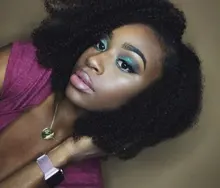 Extensión de pelo rizado Afro para mujeres negras, cabello humano Remy de 8-20 pulgadas, Color Natural, Janin, gran oferta