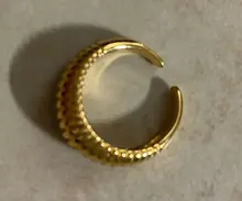 Anillos Croissant de acero inoxidable para mujer, sortija trenzada, anillo de cúpula gruesa, joyería, anillo llamativo