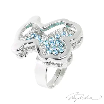 

Ring Rhodium and Swarovski crystal Celeste OSOCRIST2 Collection CROWN