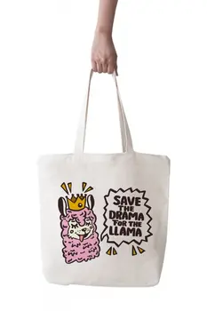 

Angemiel Bag Large Save The Drama Llama For Shopping Beach Tote Bag
