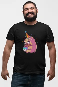 

Angemiel Wear Pug Black Men 'S Cotton Big Size T-Shirt