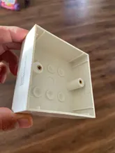 Caja de montaje para termostato doméstico, plástico blanco, grueso, 86mm