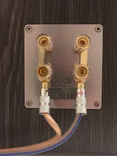 4 Uds chapados en oro Y en forma de Banana macho de Audio enchufes para altavoz tenedor con tornillo Spade conector de Cable para vinculante Post